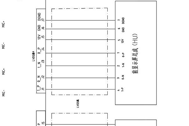 2018-2019年长安CS75前部面板系统显示屏电路图图