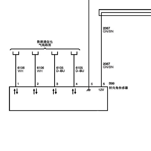 2014年别克GL8转向角电路图