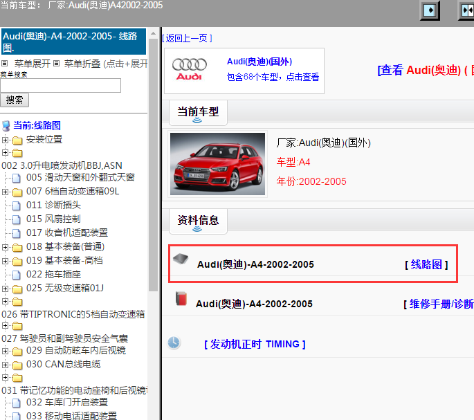 Audi(奥迪)-A4-2002-2005[ 线路图 ]