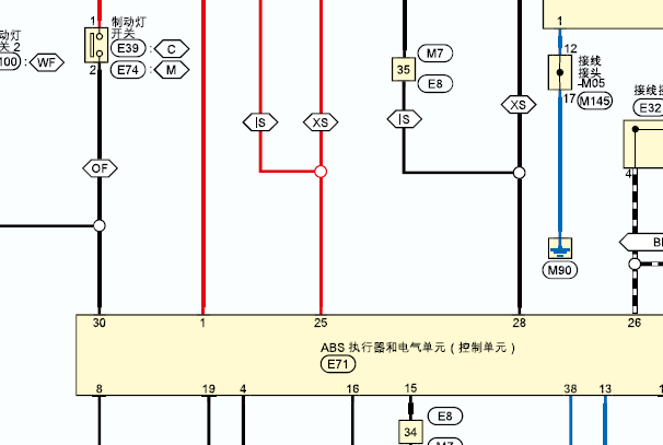 2018年日产轩逸ABS电路图