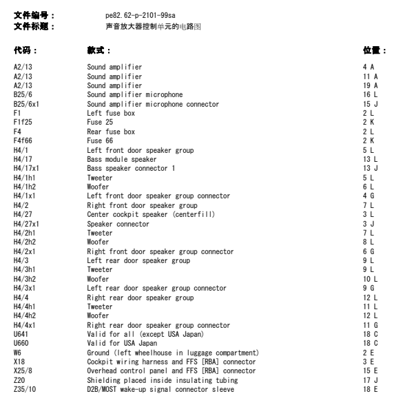 2004年奔驰S350L音响电路图