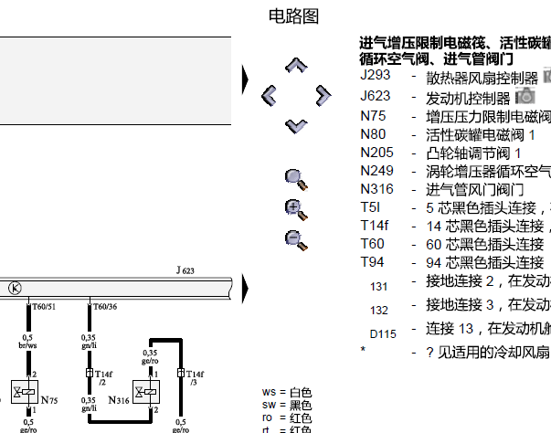 奥迪A4 CDZ发动机电路图
