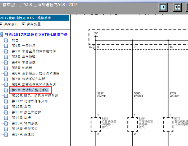 2017年凯迪卡克ATS-L油量传感器线路图
