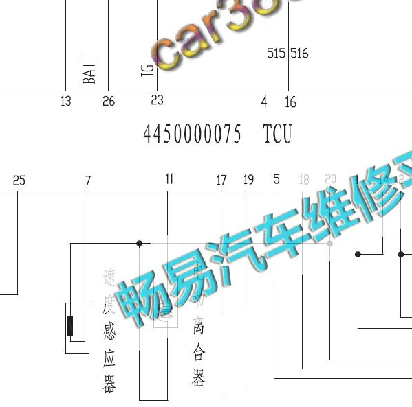 2010年长城哈弗H5变速箱电路图
