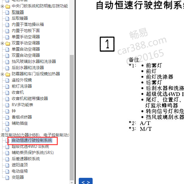2003年帕杰罗定速巡航电路图