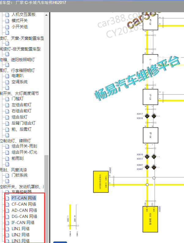 2017年哈弗H7网络电路图