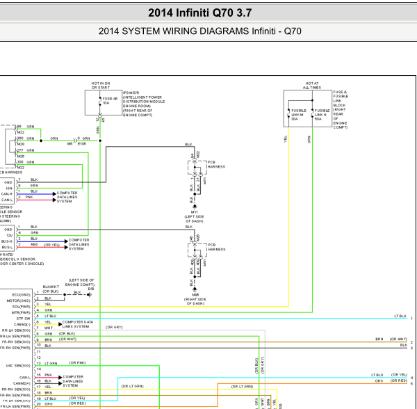 2014年英菲尼迪QX70ABS电路图