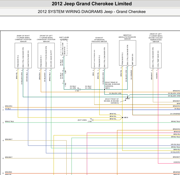 2012年大切诺基发动机电路图