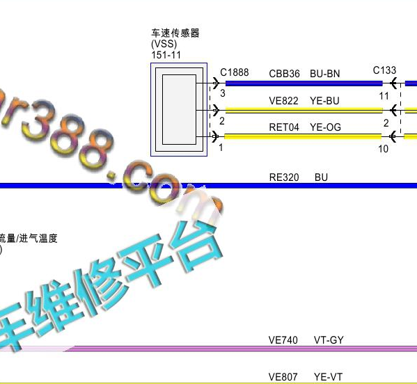 2016年全顺车速传感器电路图