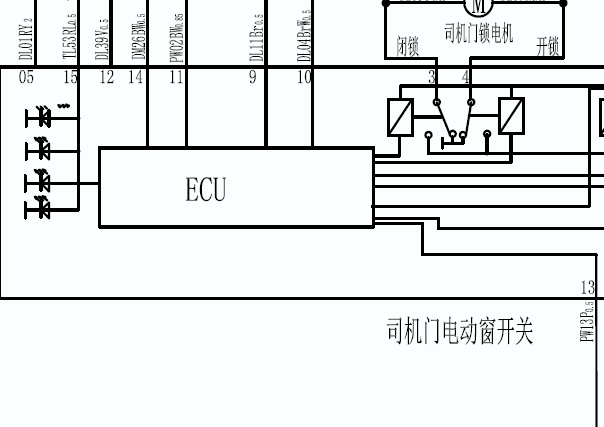 2013年铃木利亚纳电动车窗电路图