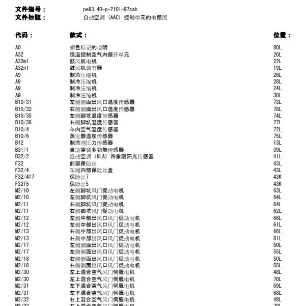 2006年奔驰S300L室内温度传感器电路图
