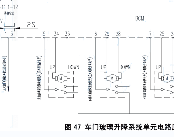 2010年力帆620 车窗电路图