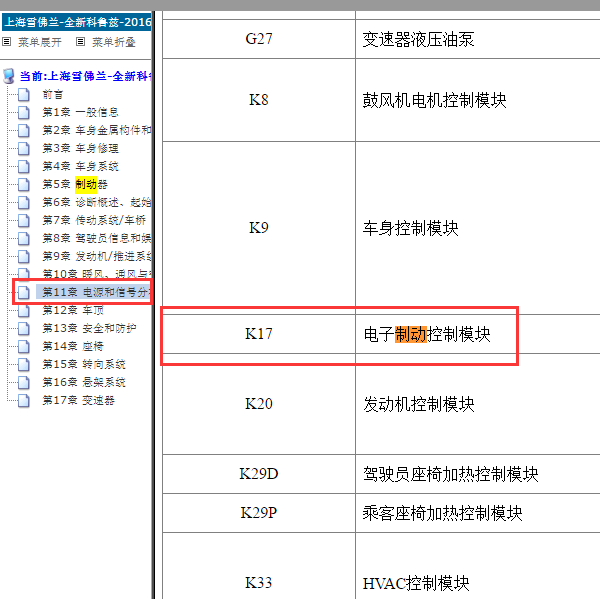 2016年科鲁兹手刹位置