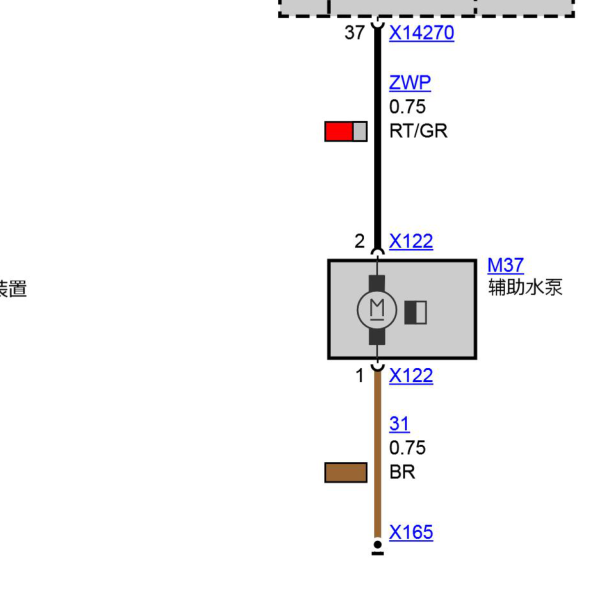 2014年宝马X6电子水泵电路图
