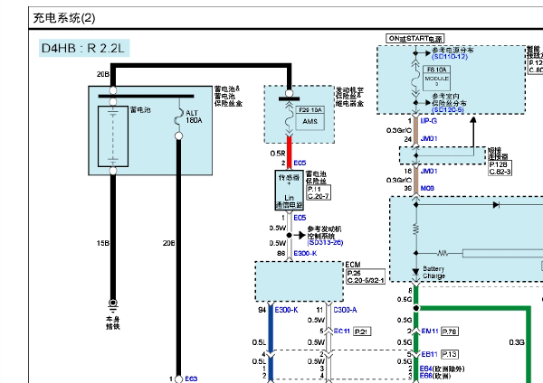 现代grandsantafe发动机电路图