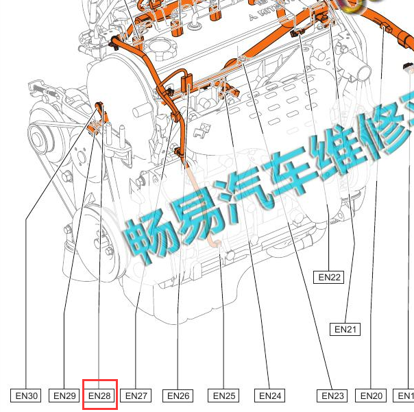 2015-2016年陆风X7 曲轴位置传感器位置