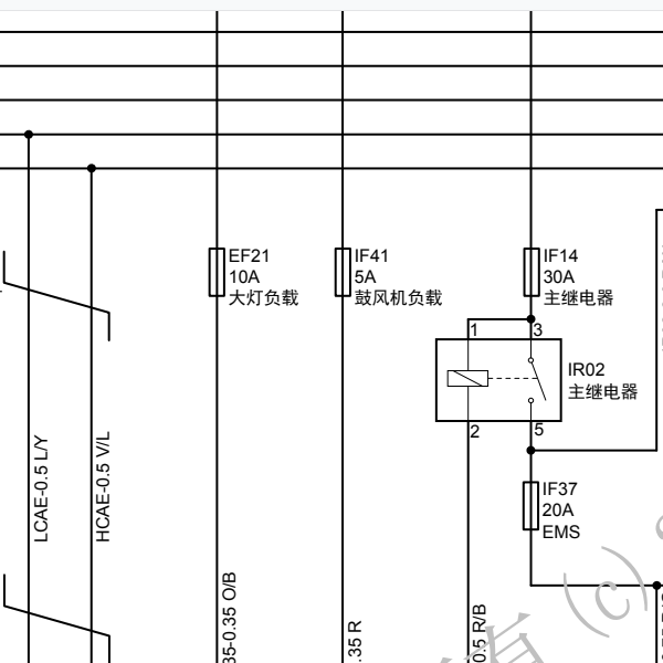 吉奥GX5主继电器线路图