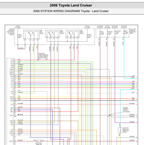 2006年酷路泽ABS电路图