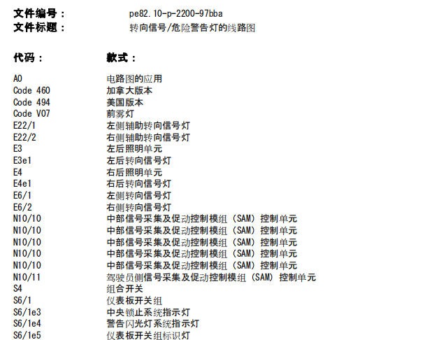 smart fortwo转向灯电路图