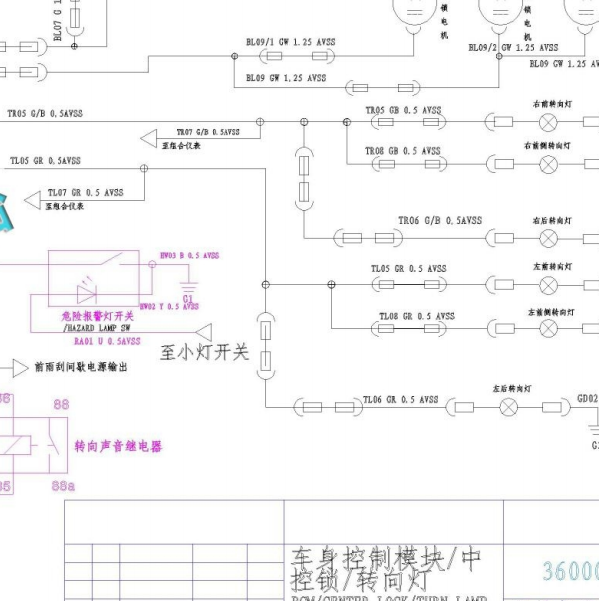 2014年长安奔奔迷你转向灯电路图