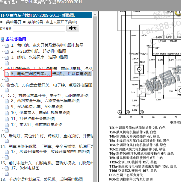 2009-2011年骏捷FSV空调电路图