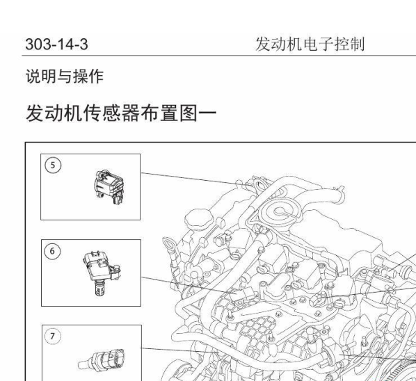 JX4G15B5L发动机传感器位置