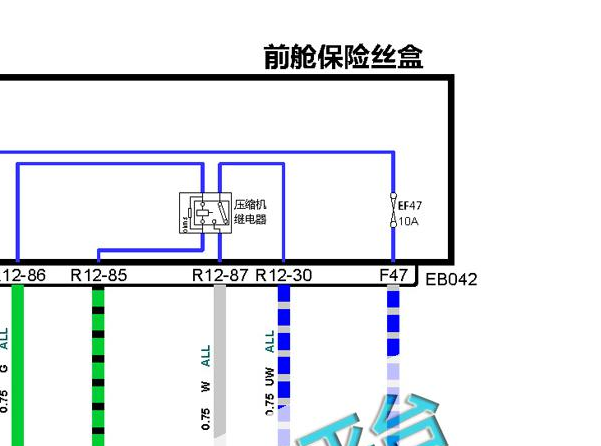 2017-2018年上汽名爵MG6 空调继电器电路图
