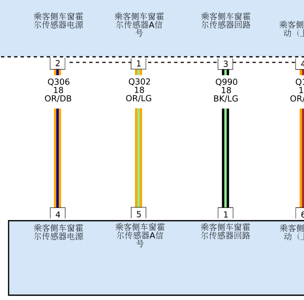 2015年道奇公羊玻璃升降电路图