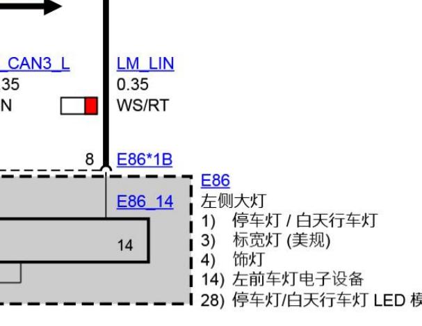 2019年宝马大灯系统电路图