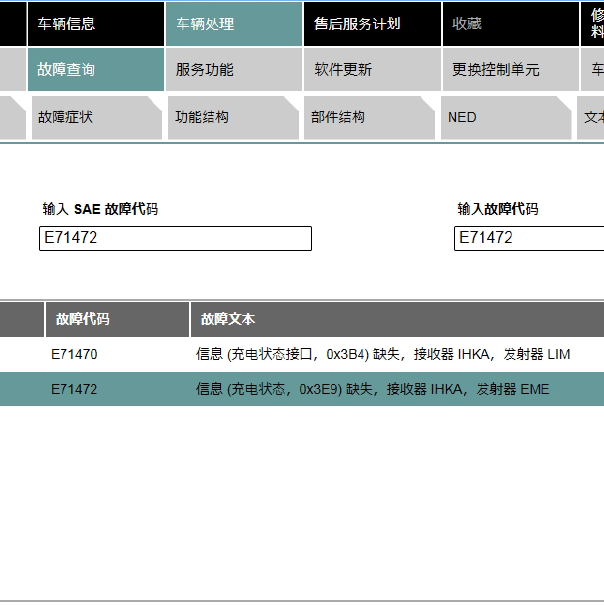 2014年宝马MINI E71470 故障码资料