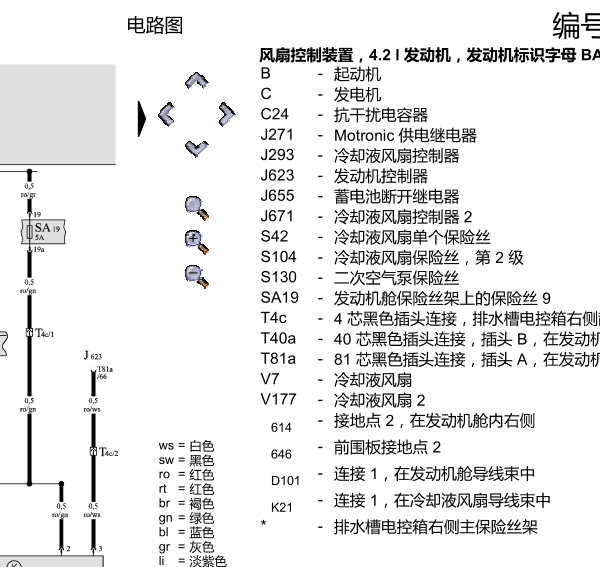 2005年奥迪A6启动电路图