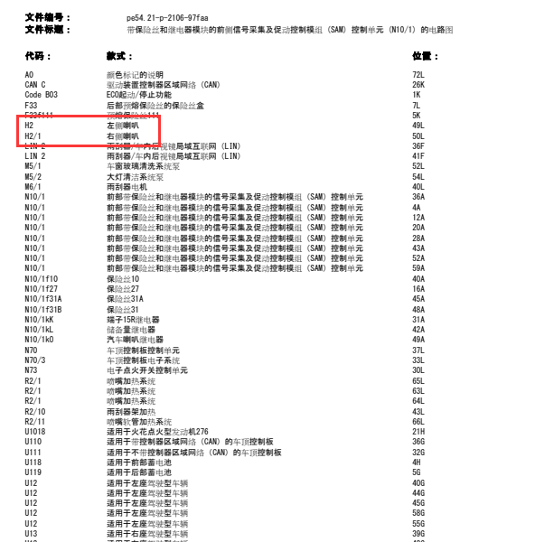 2008年GLK350喇叭线路图