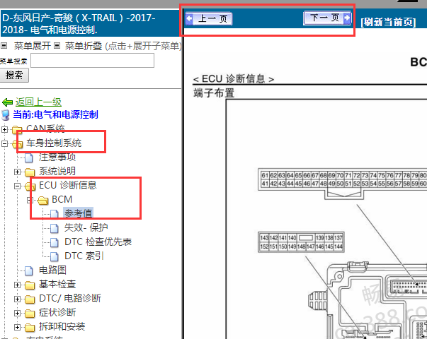 2017-2018年日产奇骏车身针脚资料