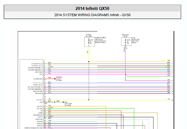 2014年英菲尼迪QX50多媒体电路图