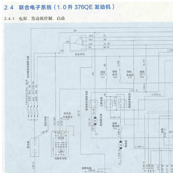 2006年夏利376QE发动机电路图