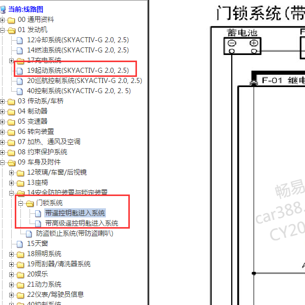 2019年马自达CX4启动电路图