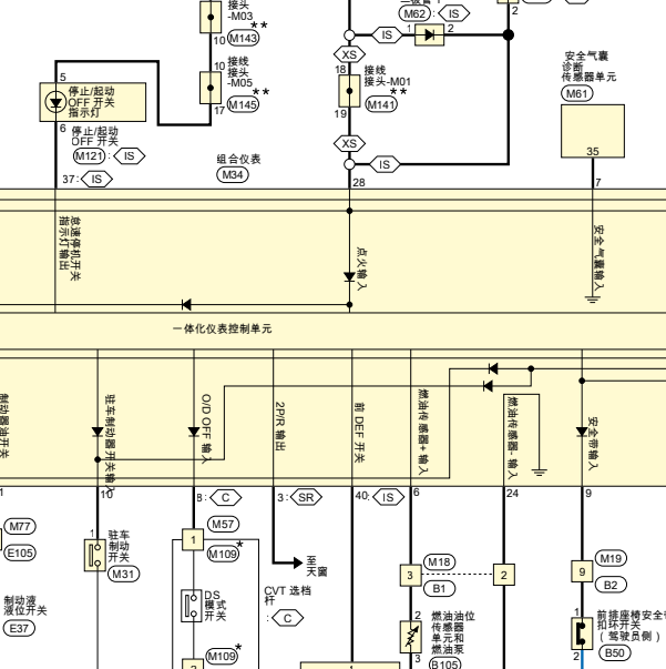 19年骐达仪表电路图
