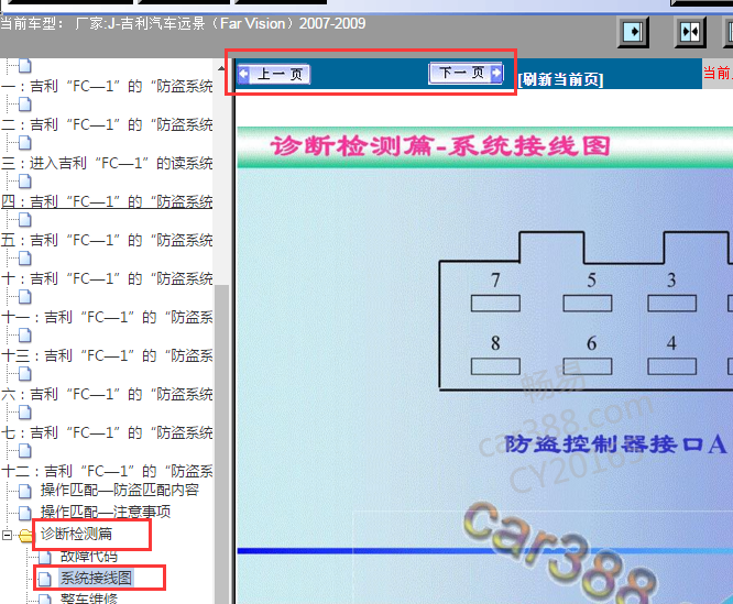 2007-2009年吉利远景防盗针脚