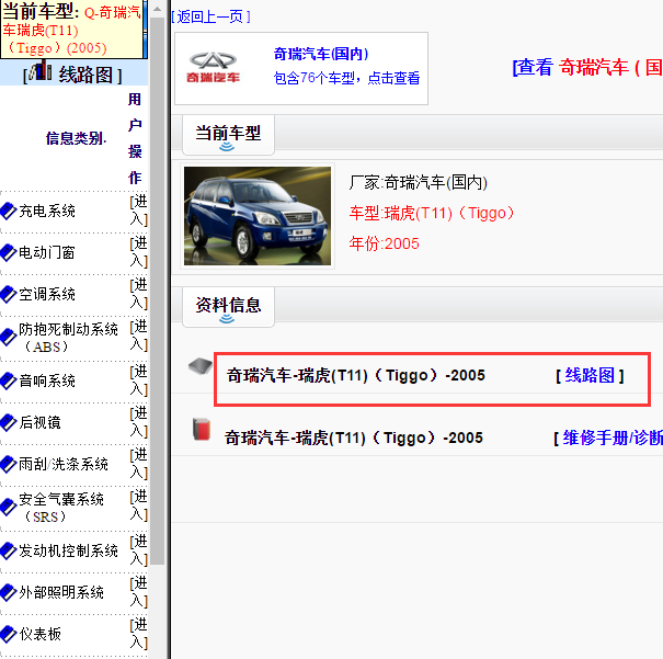 2005年奇瑞瑞虎电路图