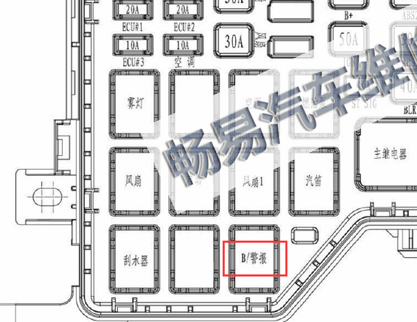2011年华泰宝利格维修警告灯继电器位置