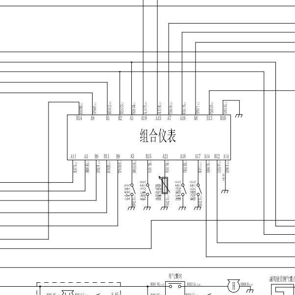 昌河浪迪仪表电路图