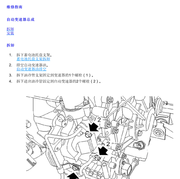 2019年名爵ZS CVT变速箱维修手册