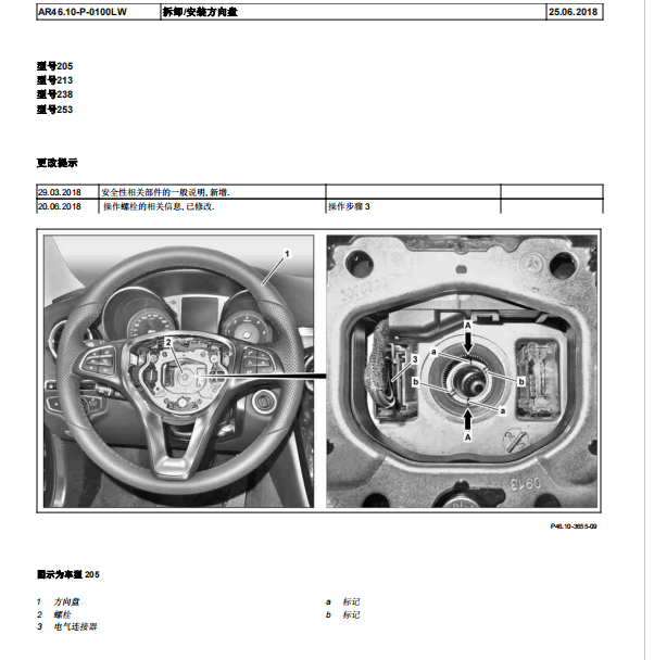 奔驰E300L转向系统维修手册