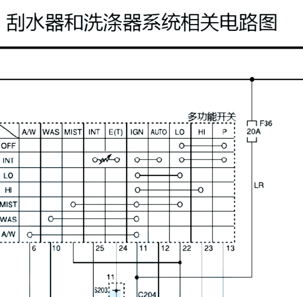 2014年双龙爱腾雨刮电路图