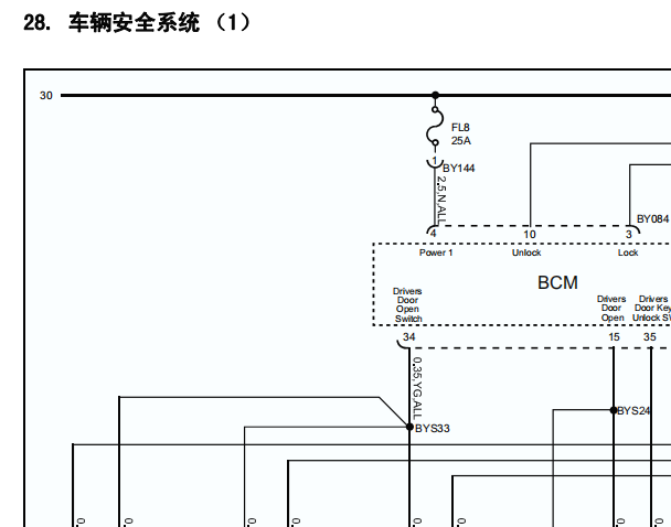 2012年MG3车身防盗电路图