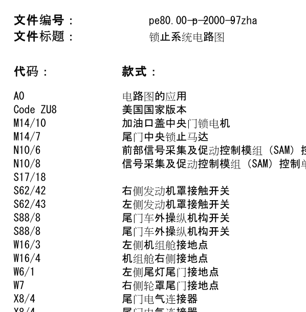 2014奶奶奔驰AMG遥控门锁电路图