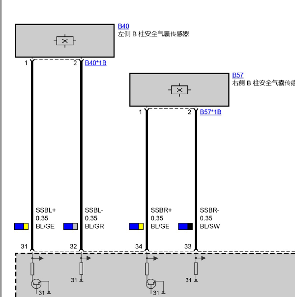 2015年宝马525气囊电路图