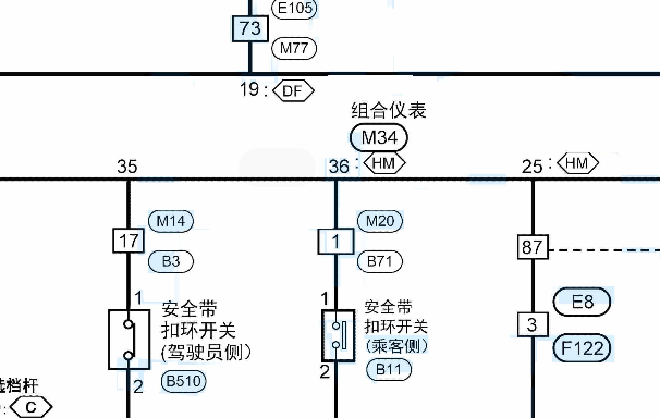 2017年启晨T70仪表电路图