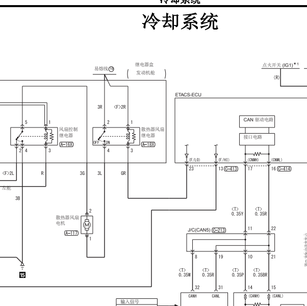 2018年三菱奕歌风扇电路图