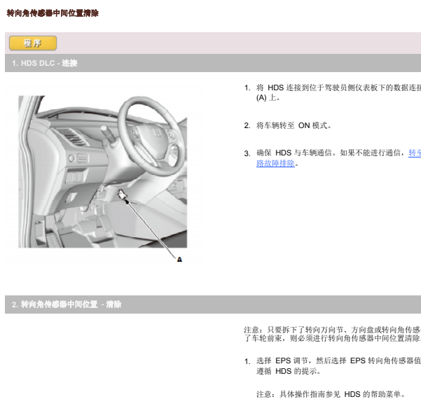 2015年杰德转向角中间位置清除